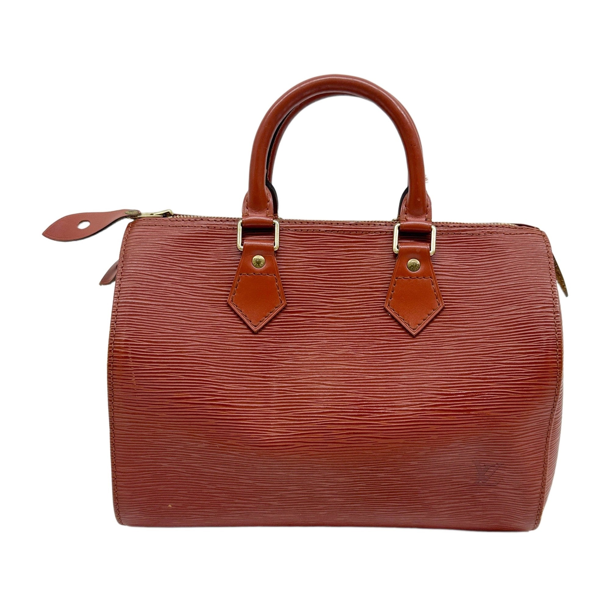 Speedy Epi Orange Brown Hand Bag