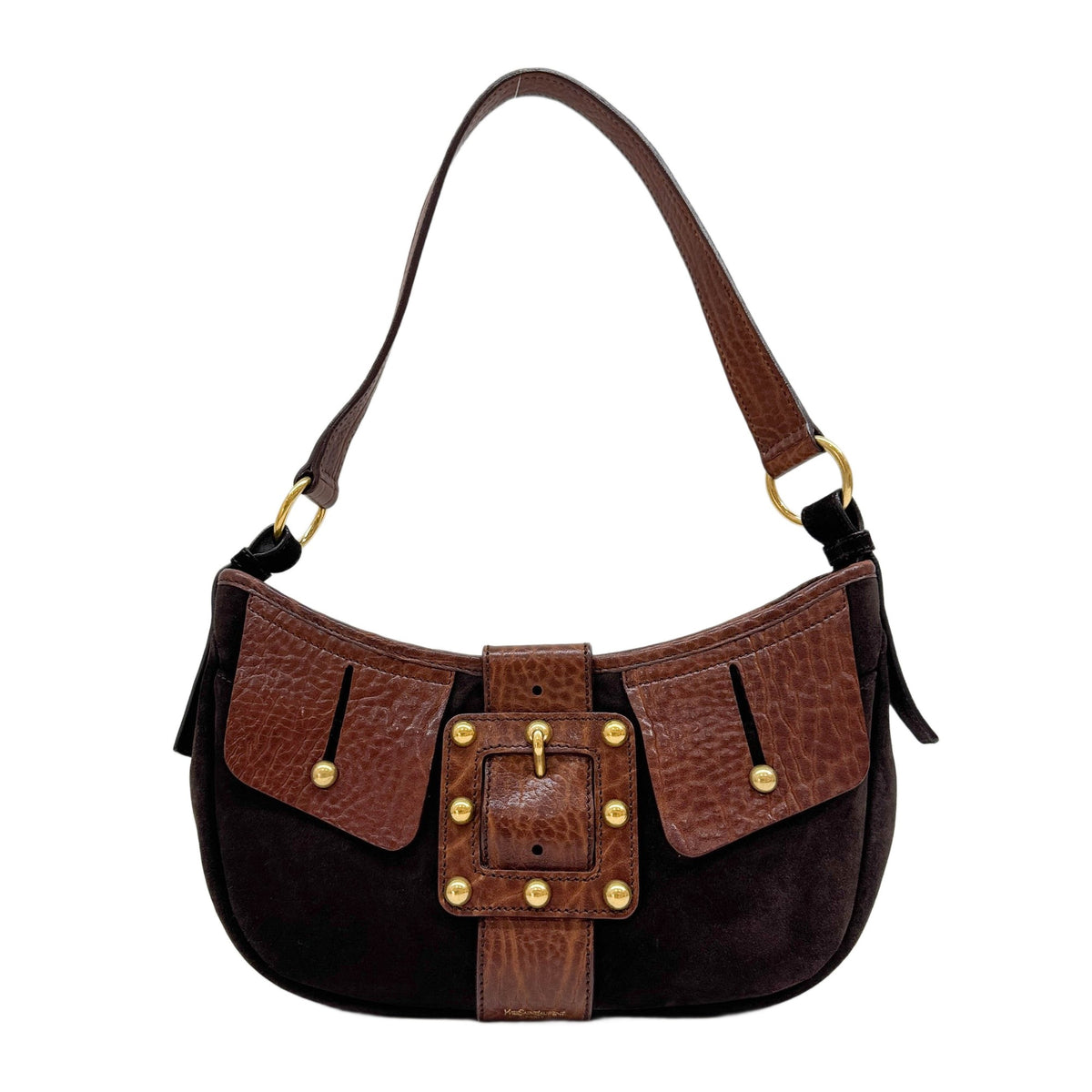 Saharienne Brown Suede Shoulder bag