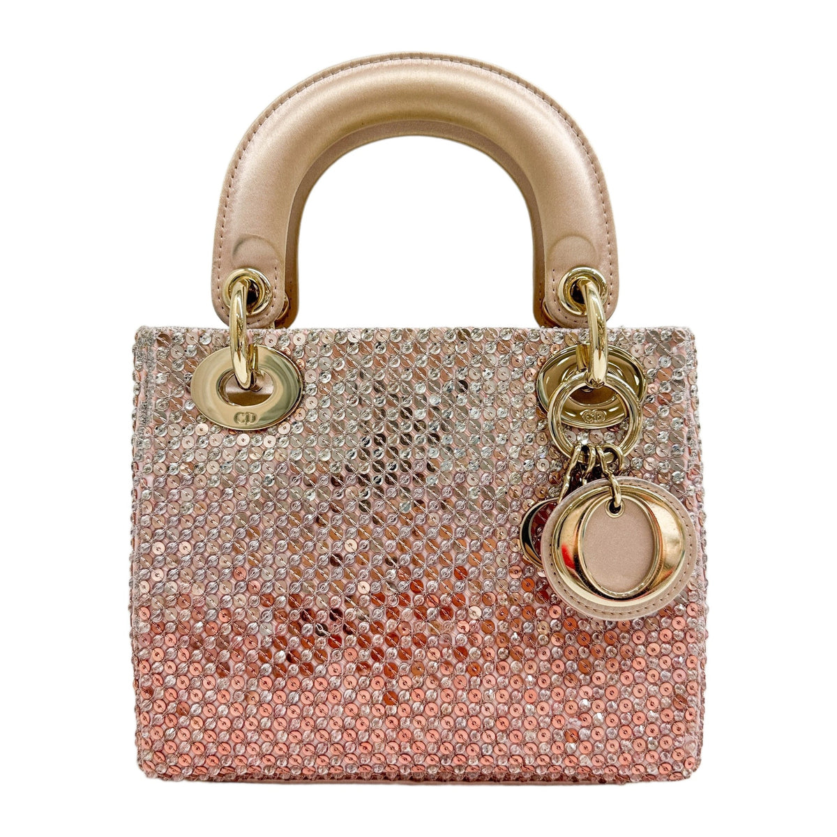 Mini Lady Dior Ombré Pink Sequin Two Way Bag