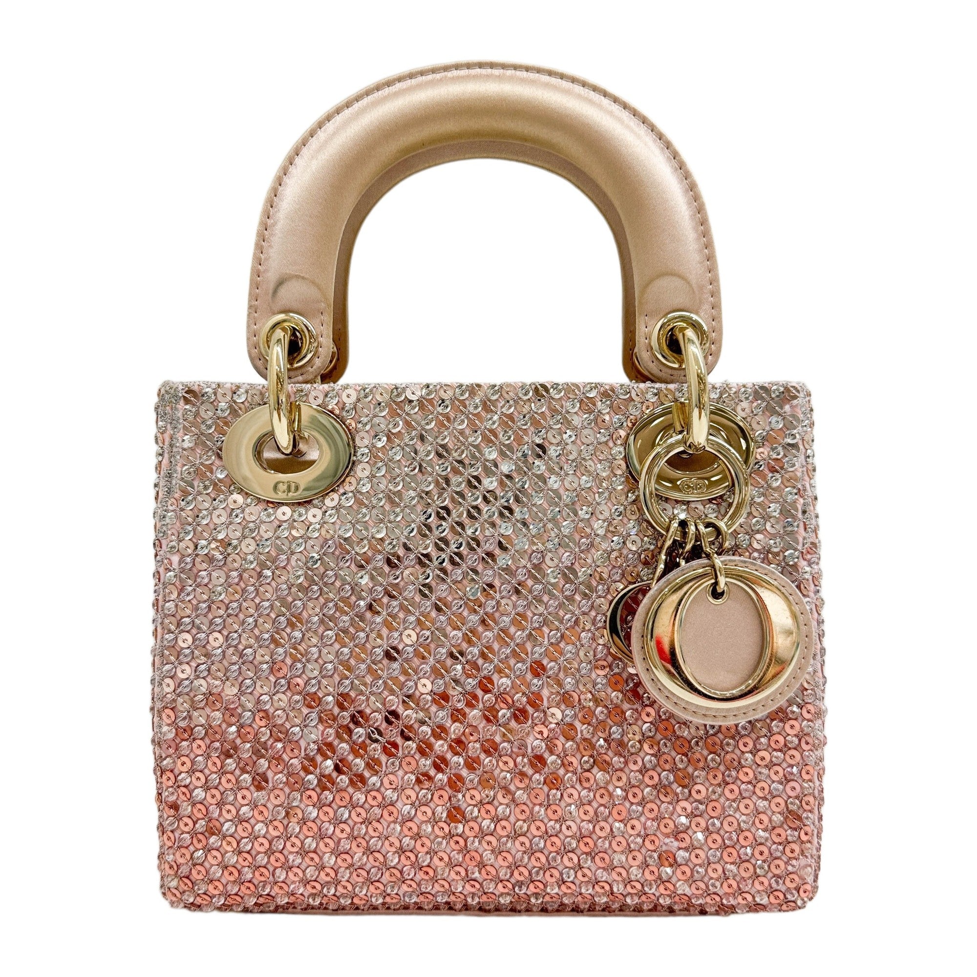 Mini Lady Dior Ombré Pink Sequin Two Way Bag