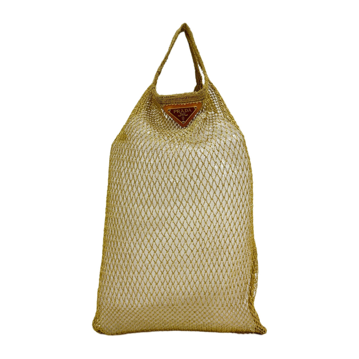 Gold Mesh Handle Bag