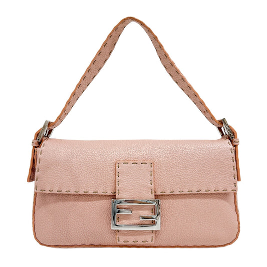 Baguette Selleria Pink Leather Shoulder Bag