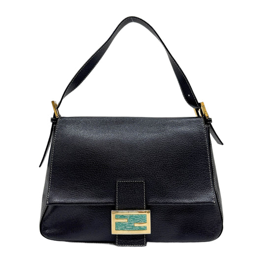 Mamma Baguette Black Leather Shoulder Bag