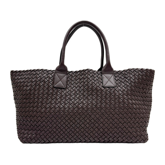 Cabat Intrecciato Brown Leather Tote Bag