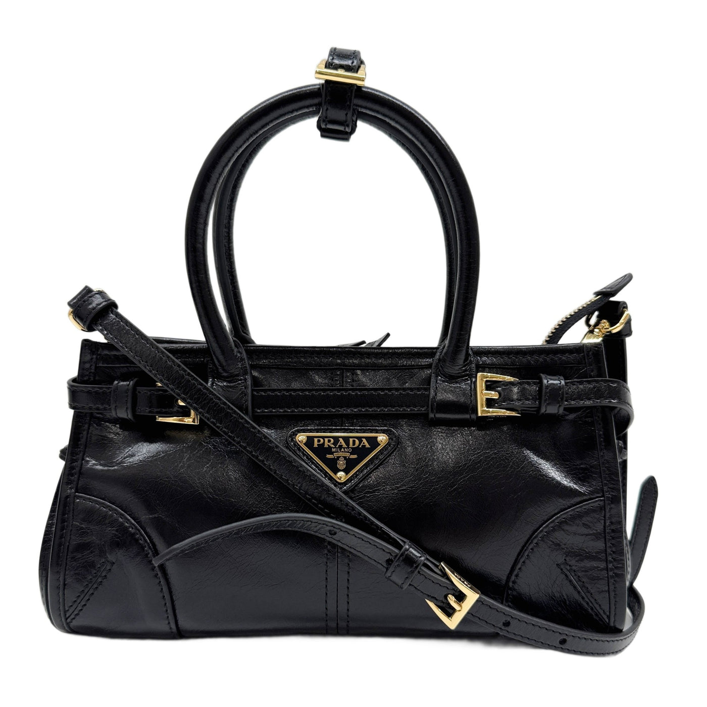 Mini Bonnie Black Leather Two Way Bag