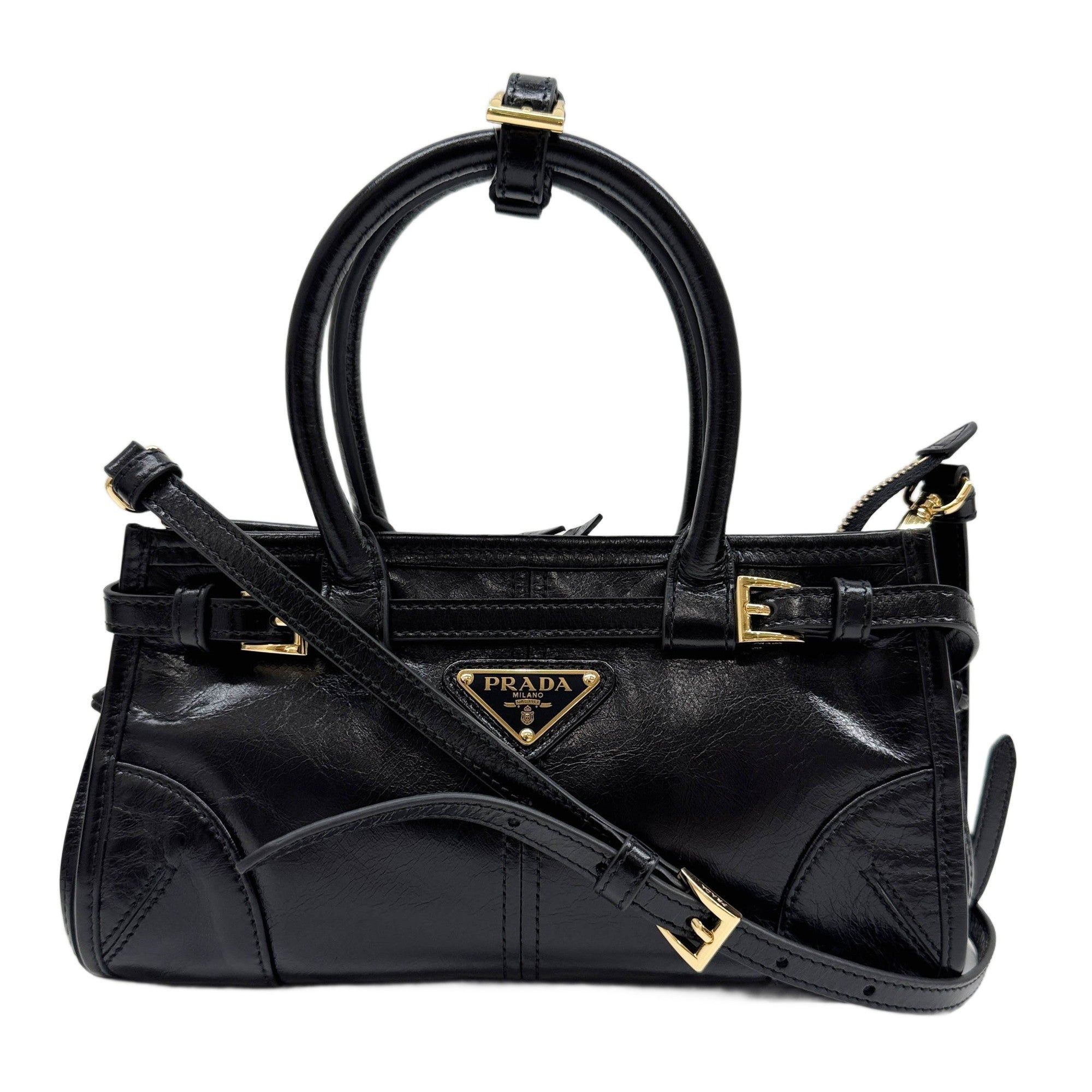 Mini Bonnie Black Leather Two Way Bag