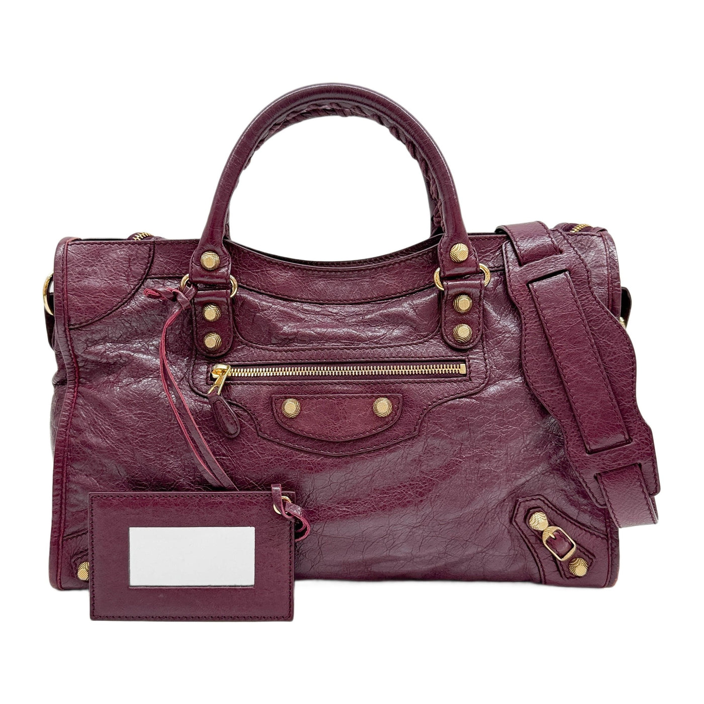Giant 12 City Plum Purple Leather Two Way Bag