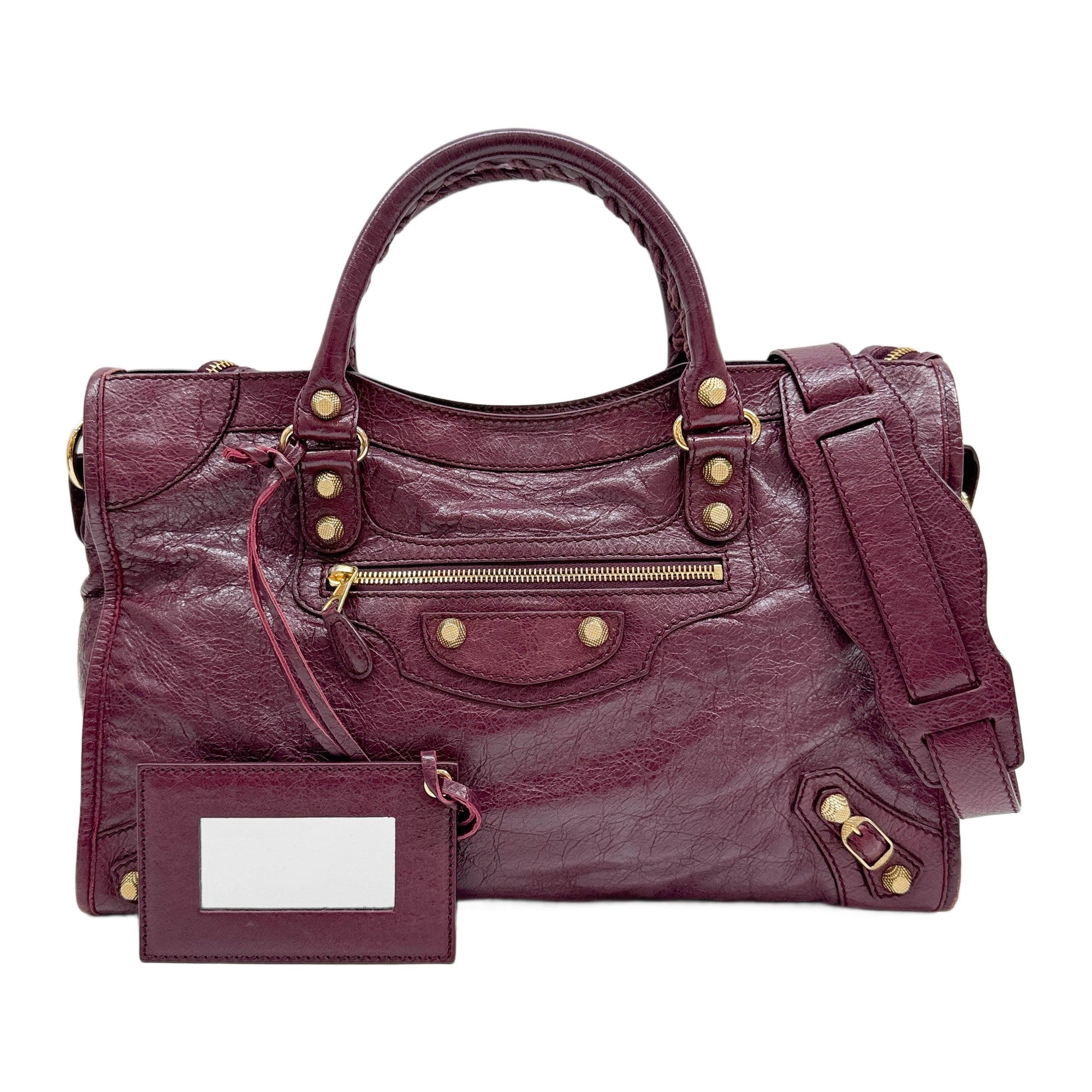 Giant 12 City Plum Purple Leather Two Way Bag