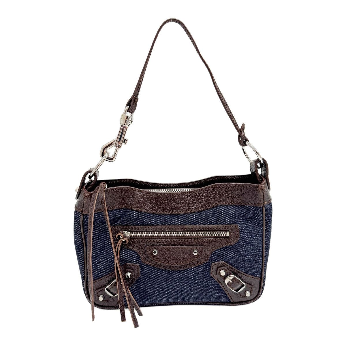 The Shoulder Blue Denim Pochette Bag