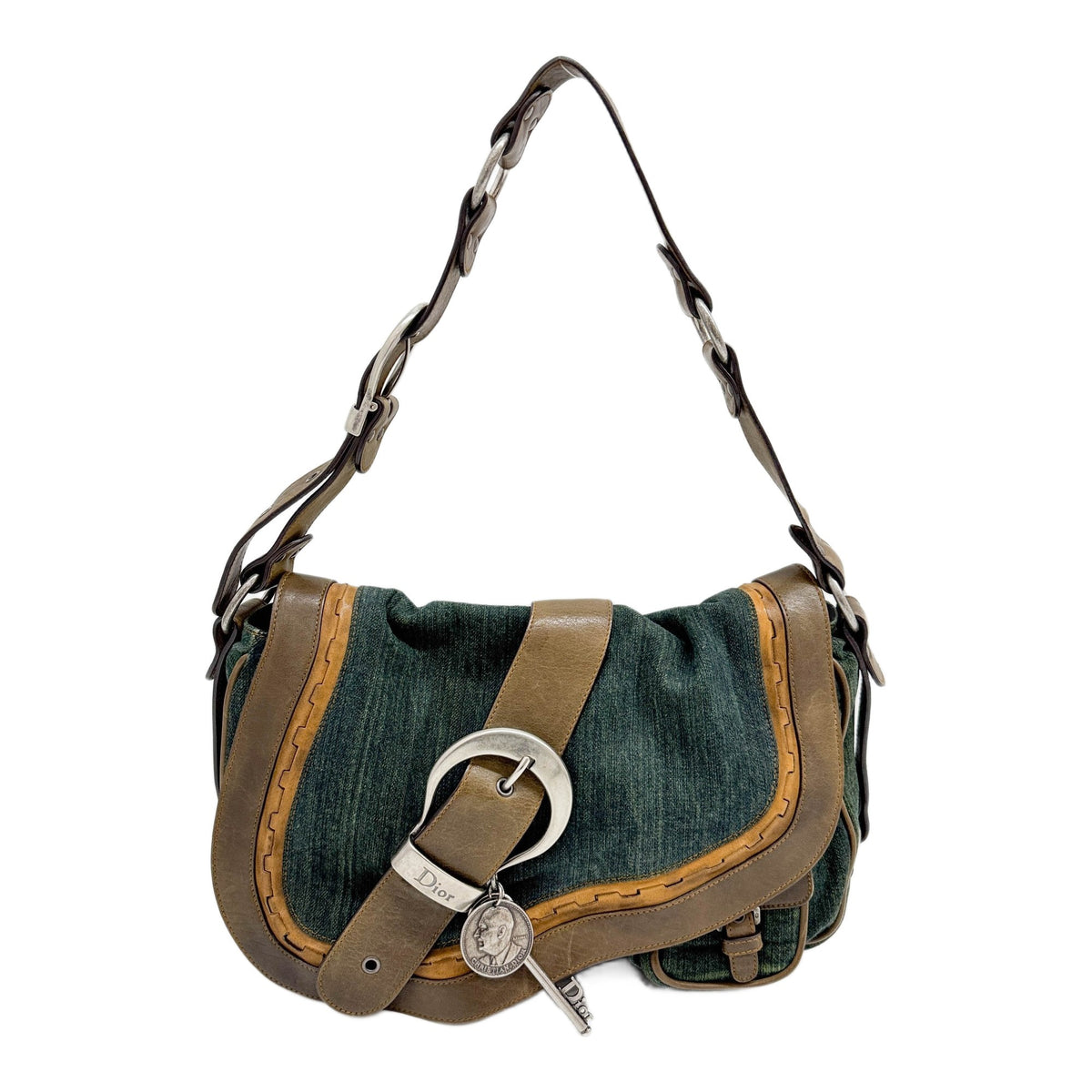 Gaucho Green Denim Shoulder Bag