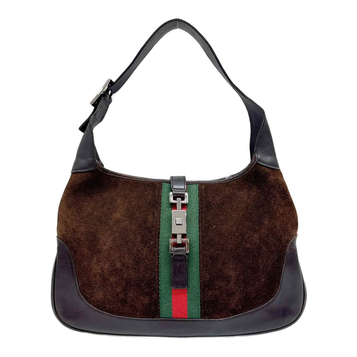 Jackie Rich Brown Suede Shoulder Bag