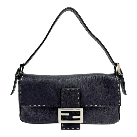 Baguette Selleria Black Leather Shoulder Bag