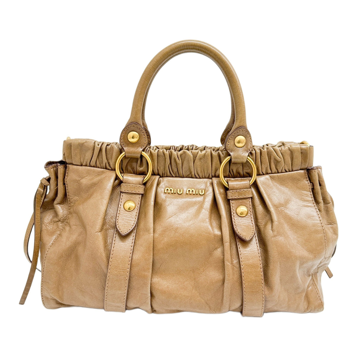 Vitello Brown Leather Two Way Bag