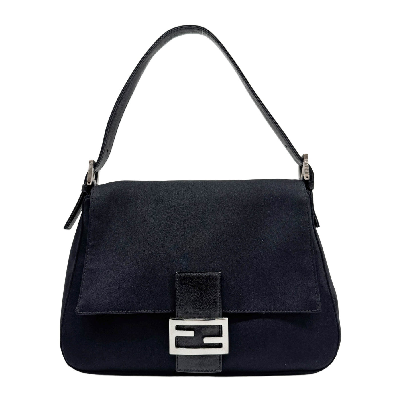 Mamma Baguette Black Neoprene Shoulder Bag
