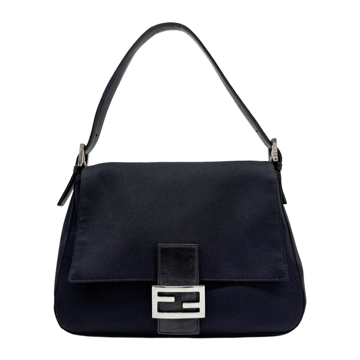 Mamma Baguette Black Neoprene Shoulder Bag