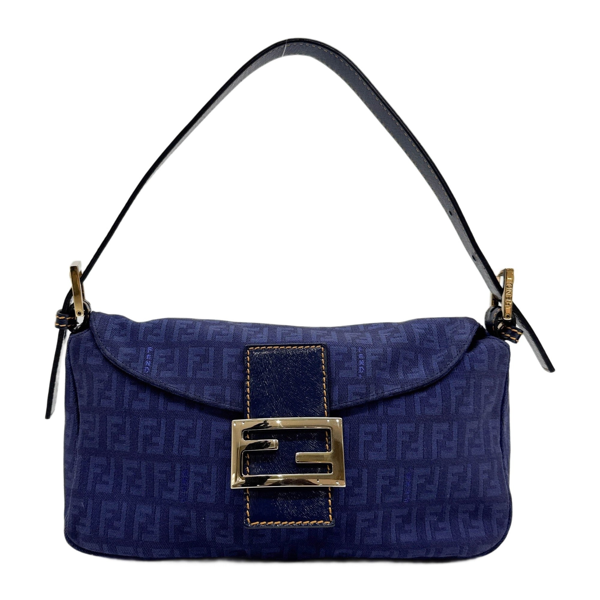 Baguette Blue Zucchino Canvas Shoulder Bag