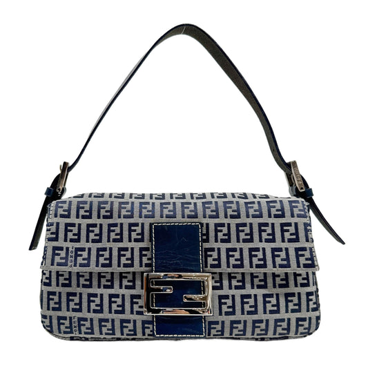 Baguette Blue Zucchino Canvas Shoulder Bag