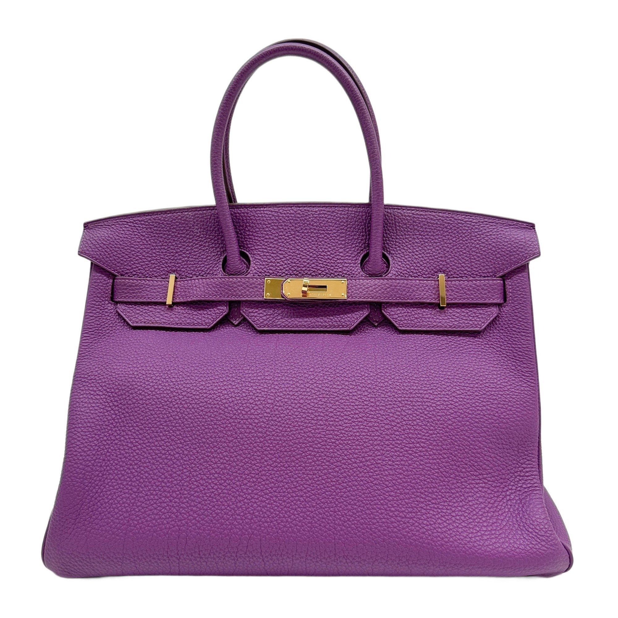 Birkin 35 Purple Togo Leather Hand Bag