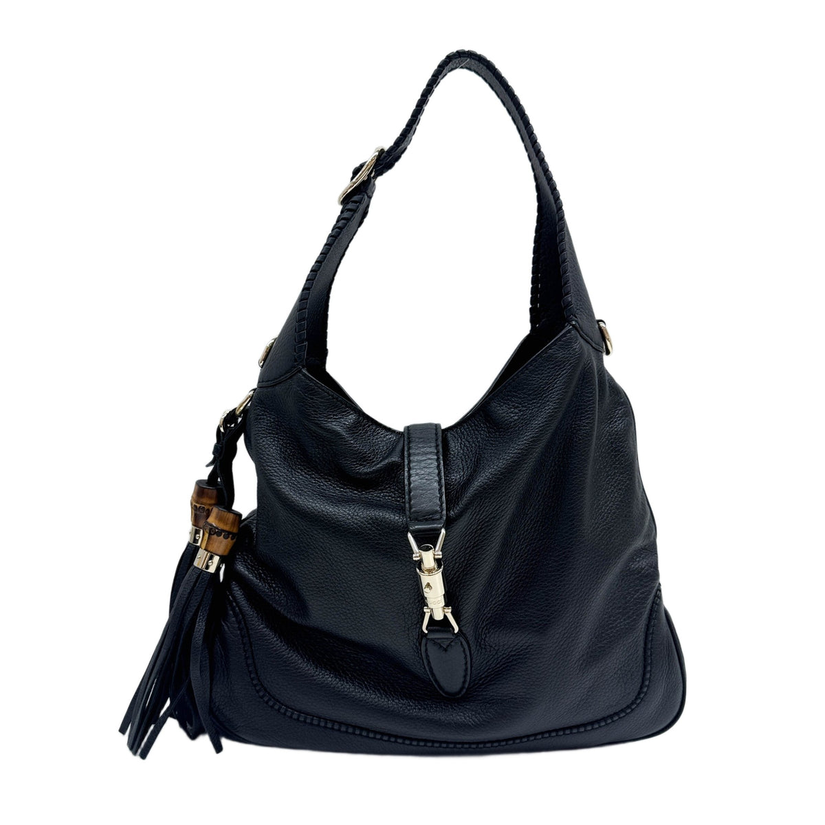 New Jackie Black Leather Two Way Bag