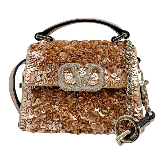 Mini VSling Rose-Gold Sequin Two Way Bag