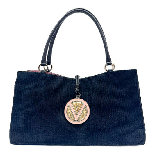 Black Corduroy Handle Bag