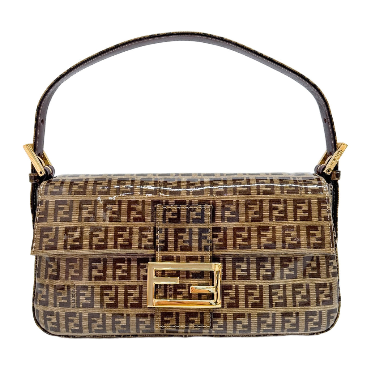 Baguette Zucchino Coated Canvas Shoulder Bag
