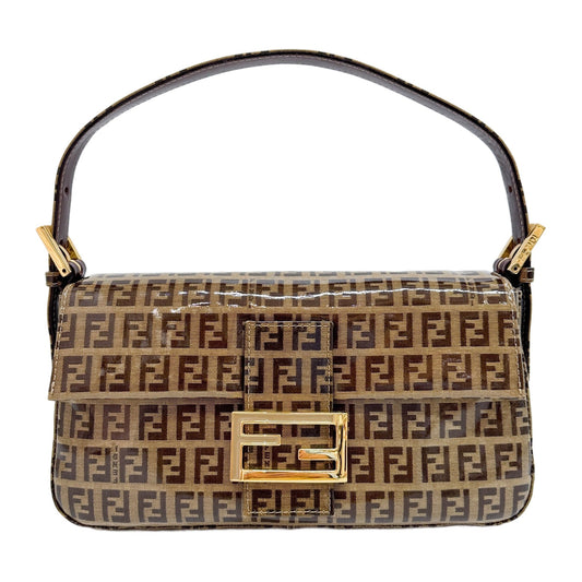 Baguette Zucchino Coated Canvas Shoulder Bag