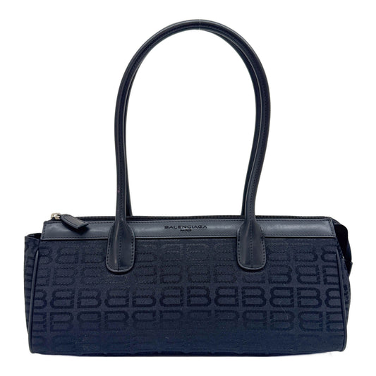 BB Black Monogram Canvas Shoulder Bag
