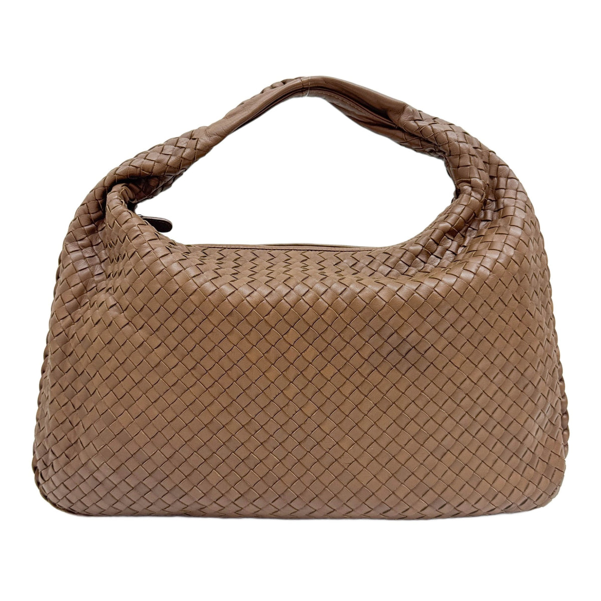 Veneta Intrecciato Brown Leather Shoulder Bag