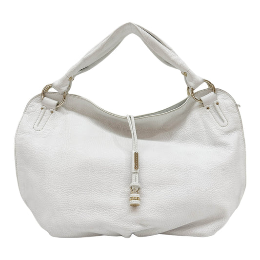Large Bittersweet White Leather Shoulder Bag