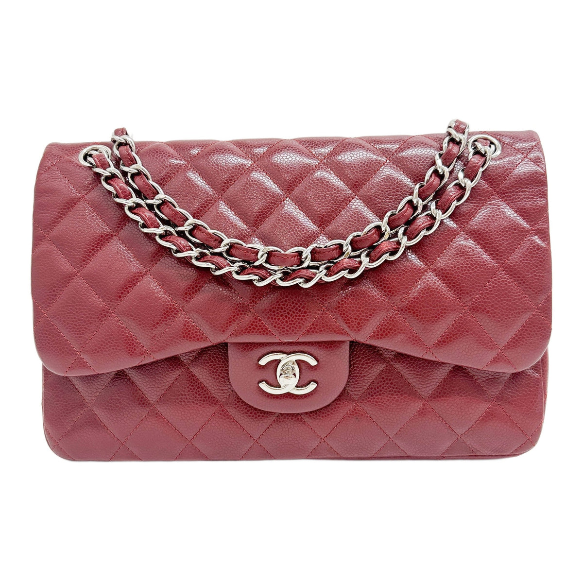 Jumbo Classic Flap 2011 Matelasse Bordeaux Red Shoulder Bag