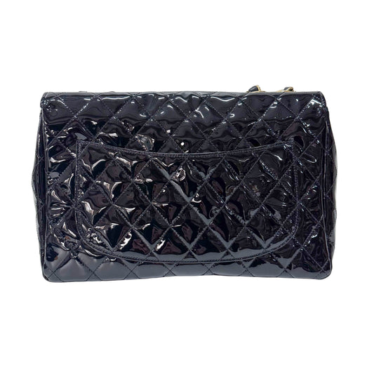 Timeless Classic Flap BlackPatent Leather Shoulder/Crossbody Bag