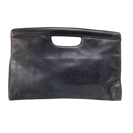 Vintage Black Leather Rectagular Handbag