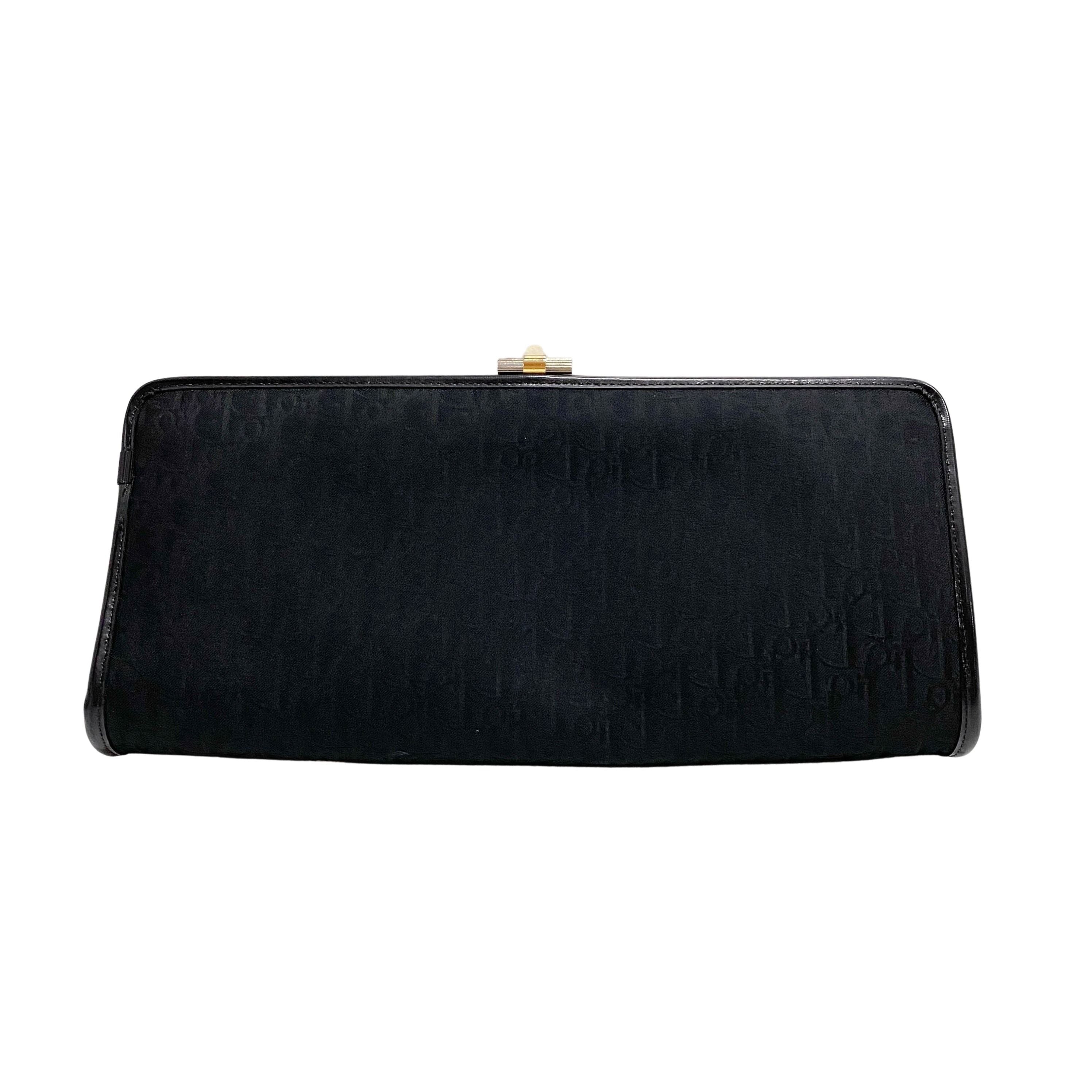 Vintage Black Canvas Two Way Bag