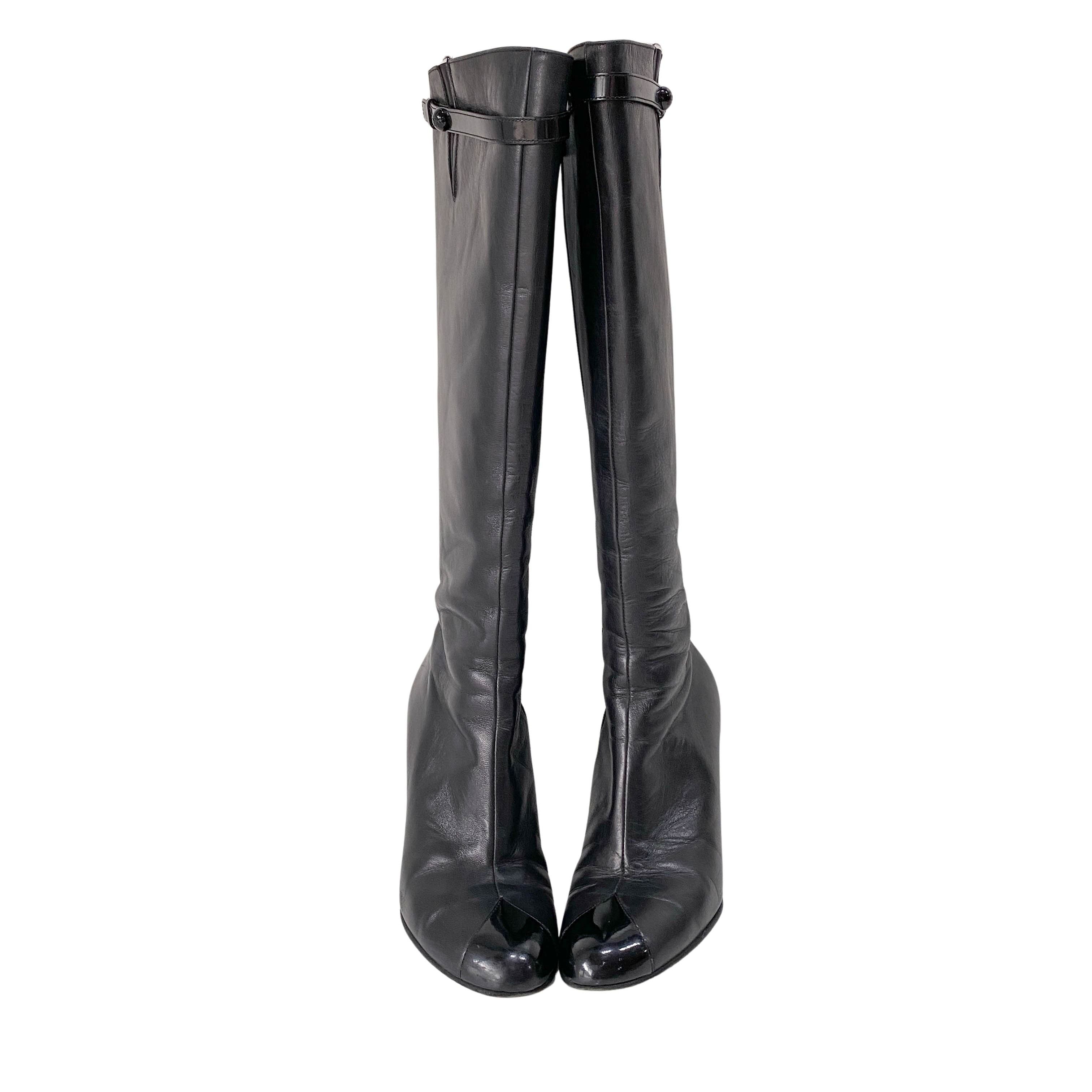 Size 37 Black Leather Boots