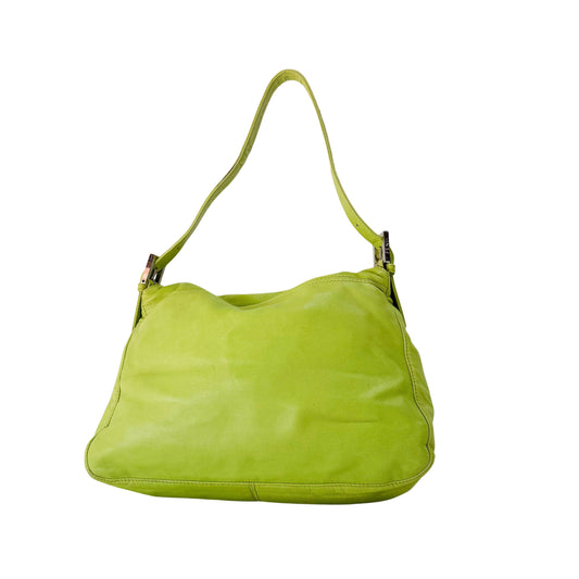 Mamma Baguette Green Nappa Leather Shoulder Bag