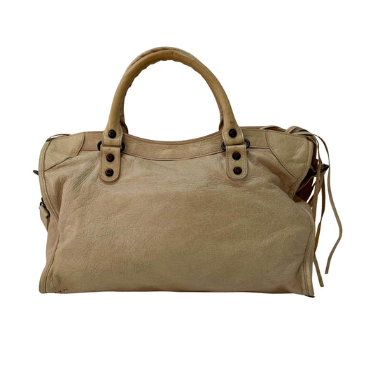 The City Green Leather Two Way Bag