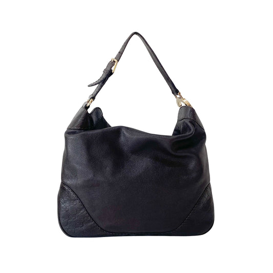 Dark Brown Leather Shoulder Bag