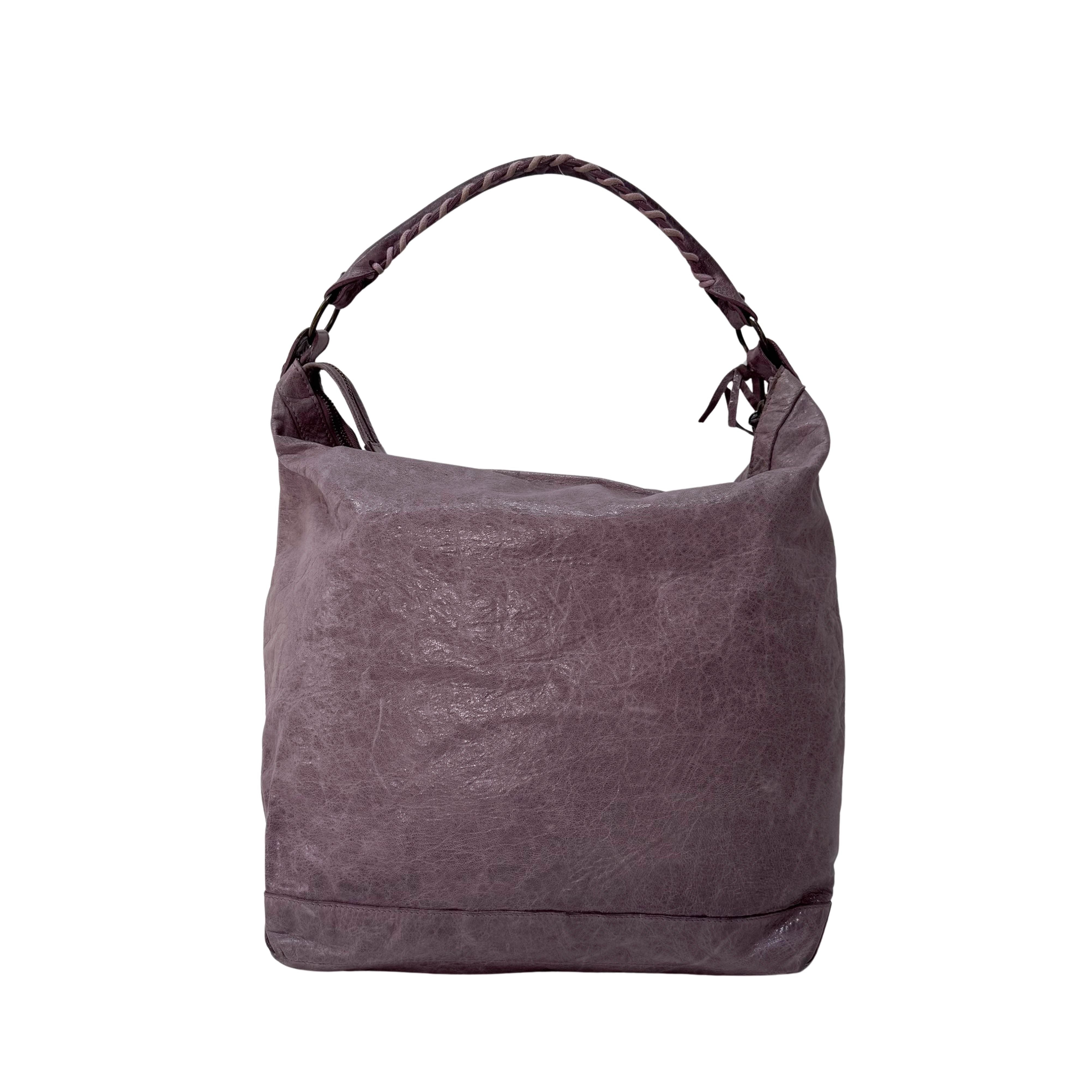 The Day Purple Leather Tote Bag