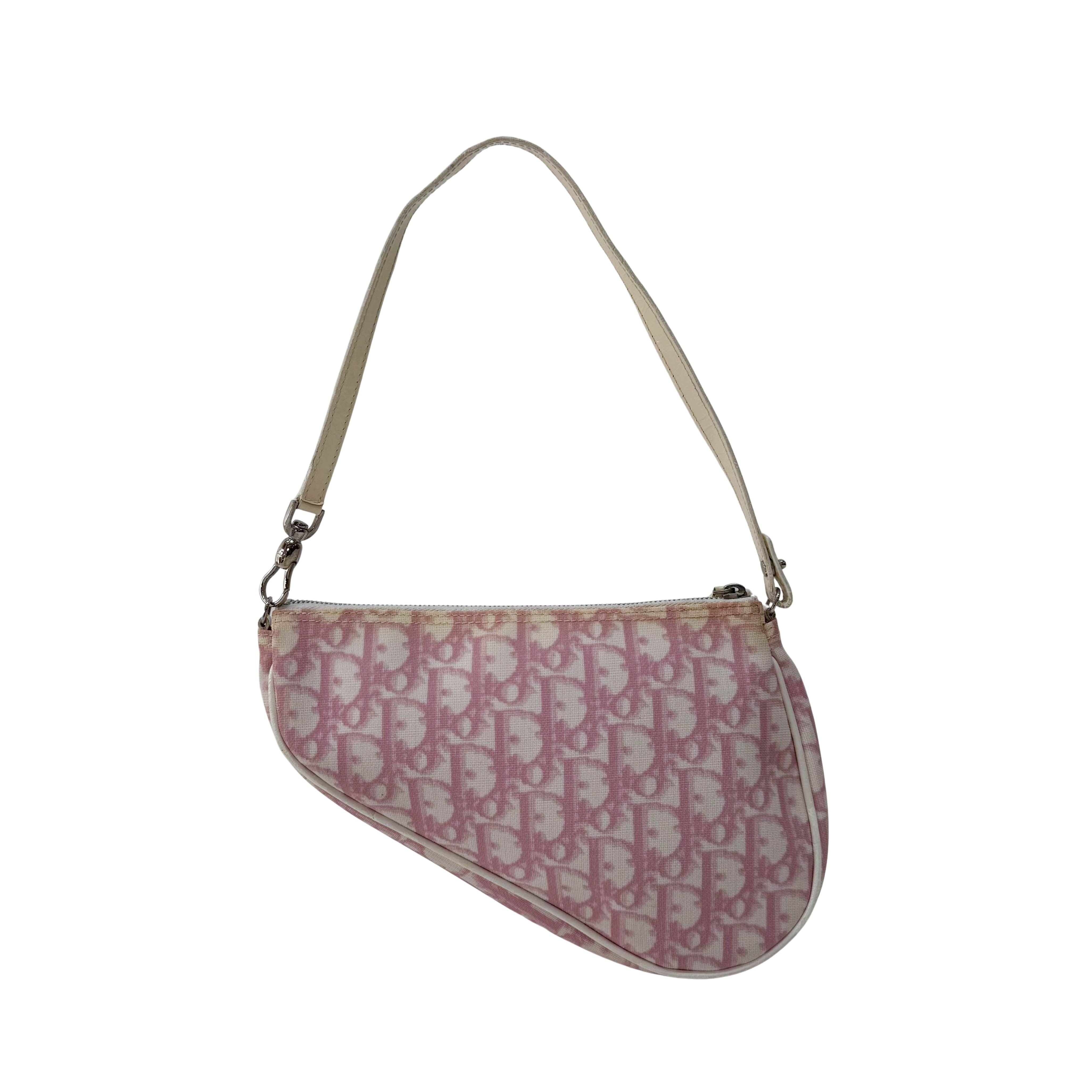 Saddle Trotter Pink Coated Canvas Shoulder Bag