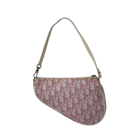 Saddle Trotter Pink Coated Canvas Shoulder Bag