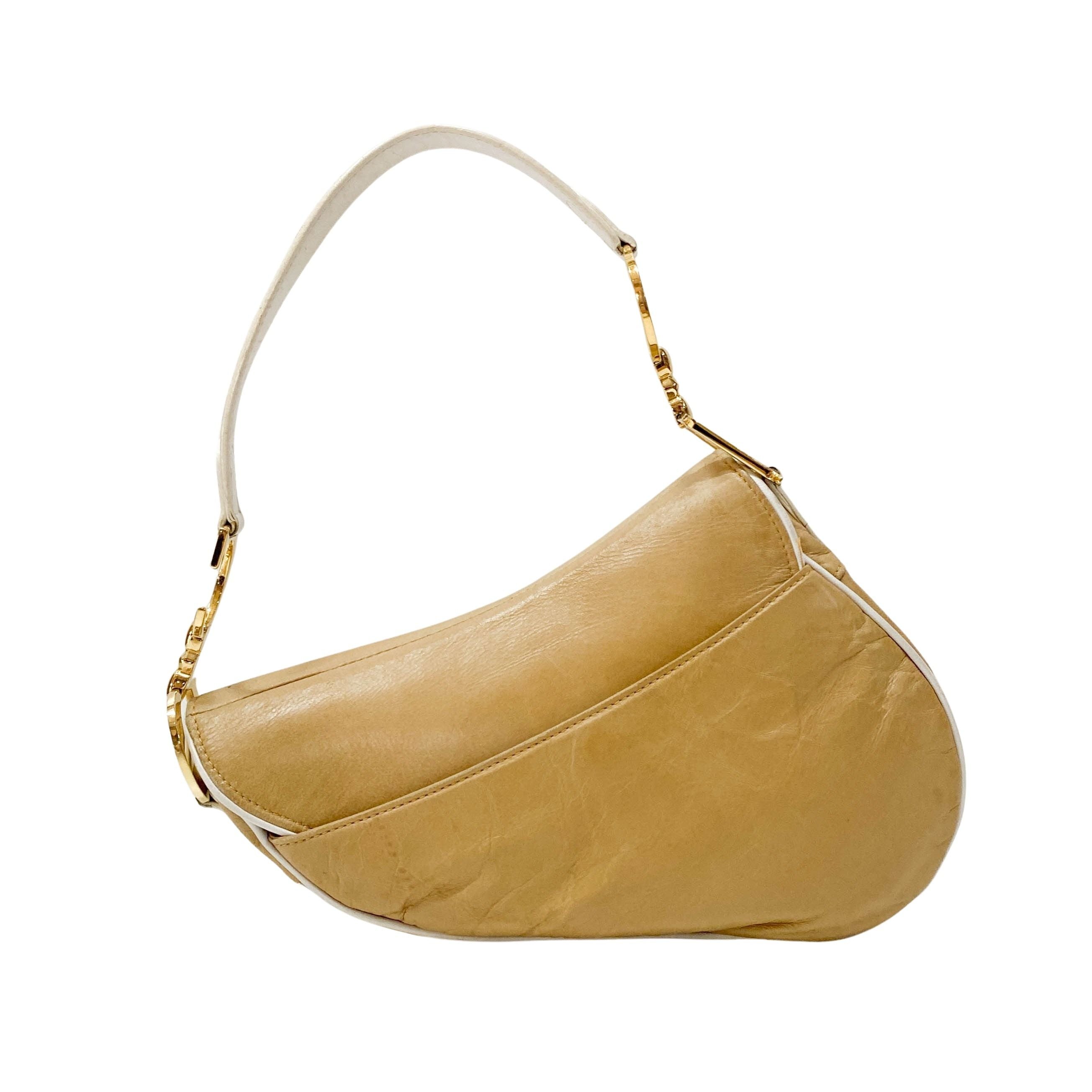 Saddle Brown Leather Shoulder Bag