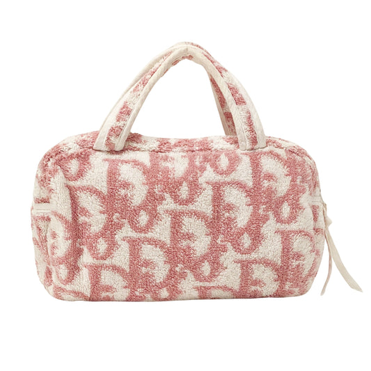 Trotter Pink Terry Cloth Towel Handbag