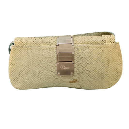 Saddle Light Grey Python Two Way Bag