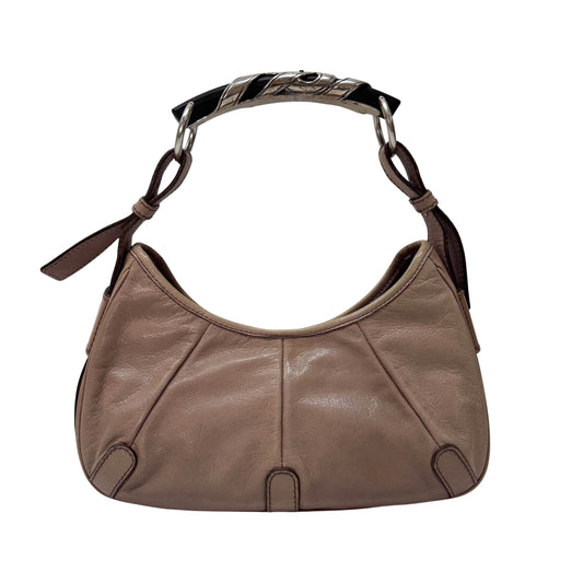 Mombasa Pink/Beige Leather Shoulder Bag