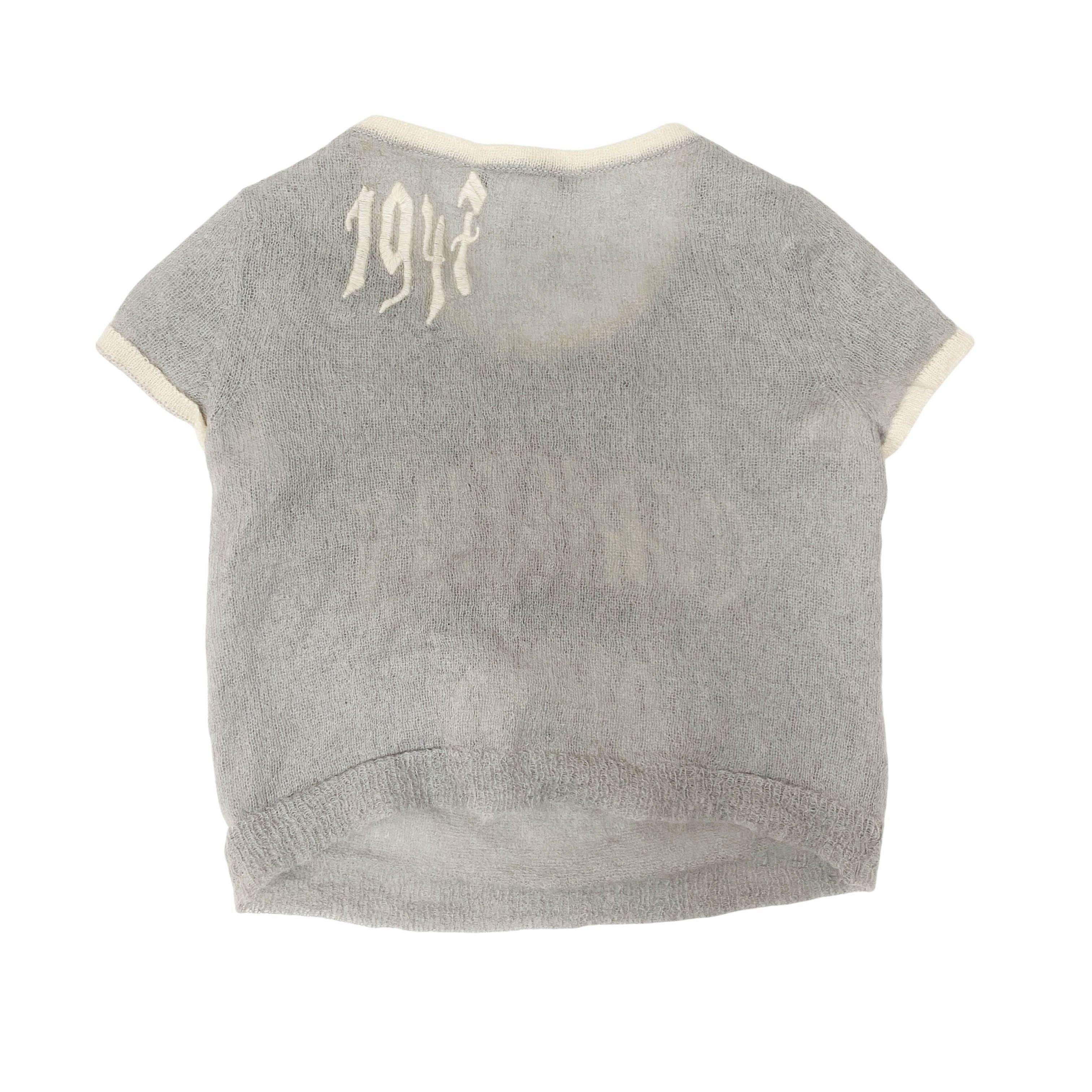 Grey Mohair Knit Cropped Sweater Size 4