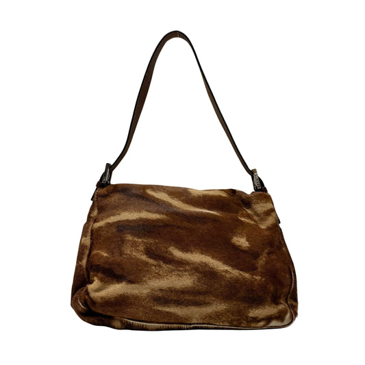 Baguette Brown Pony Hair Shoulder Bag