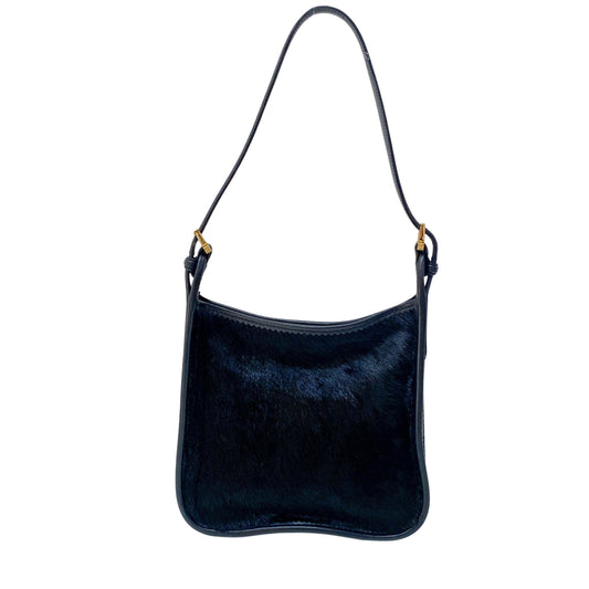 Black Pony Hair Shoulder Bag