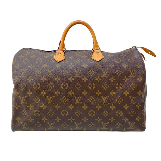 Speedy 40 Monogram Brown Coated Canvas Boston Bag