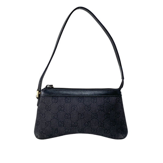 Small GG Canvas Black Shoulder Bag
